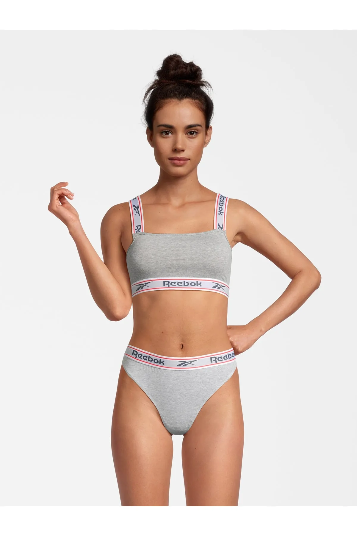 Reebok  Sport-BH - Grau - Unifarben