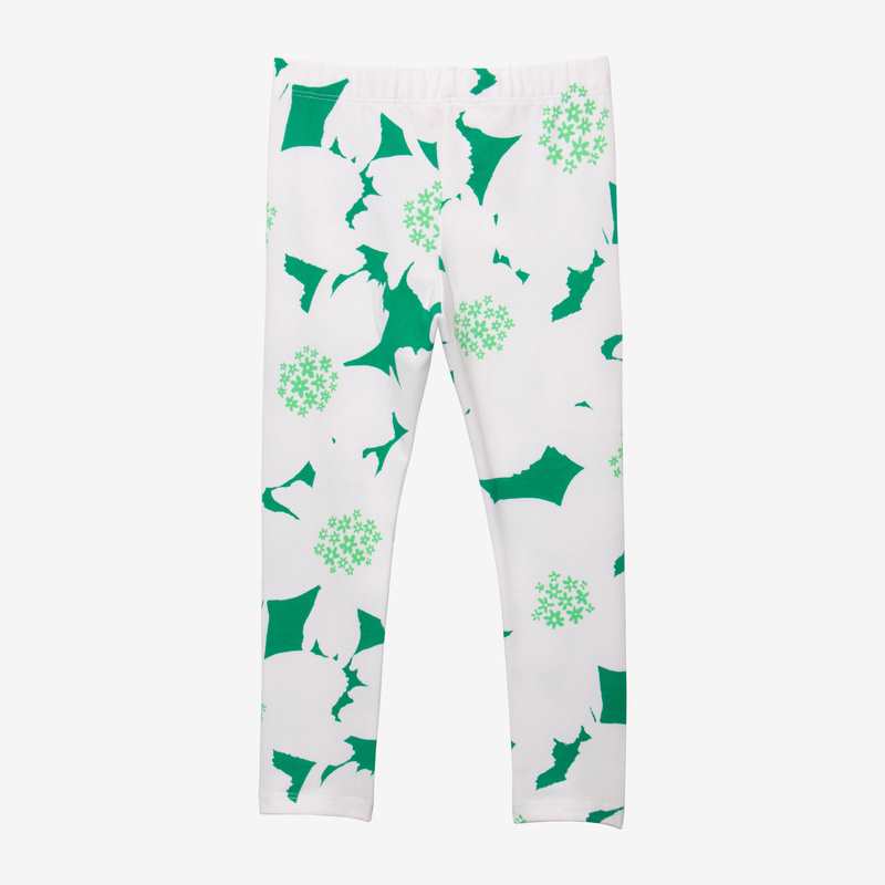Leggings fille maxi fleurs vert Catimini