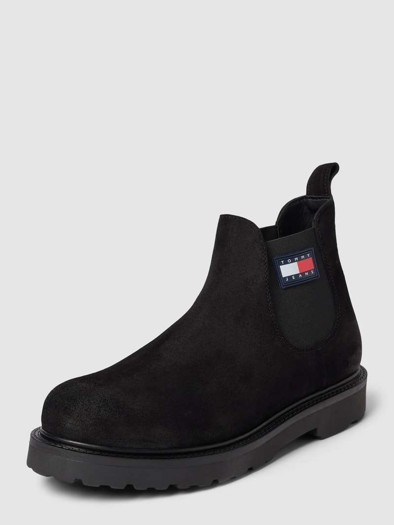 Chelsea Boots aus Leder in schwarz