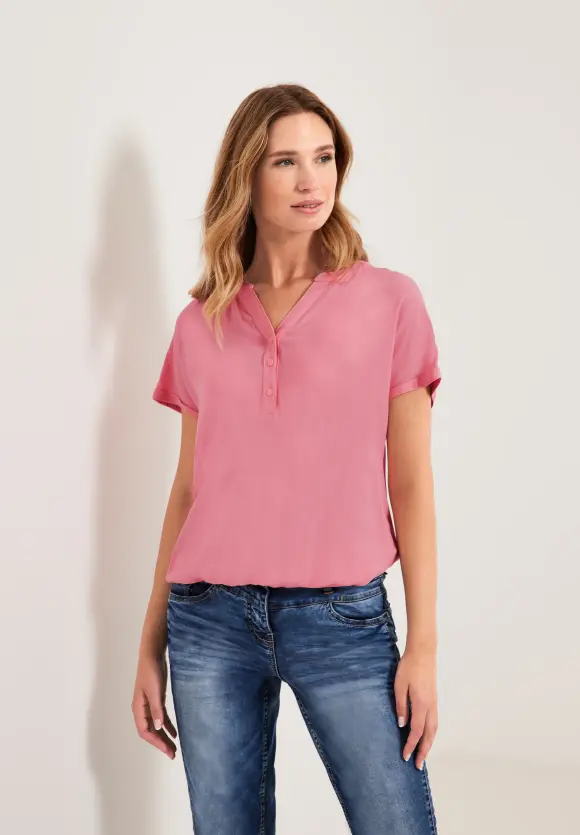 CECIL Bluse mit Elastiksaum