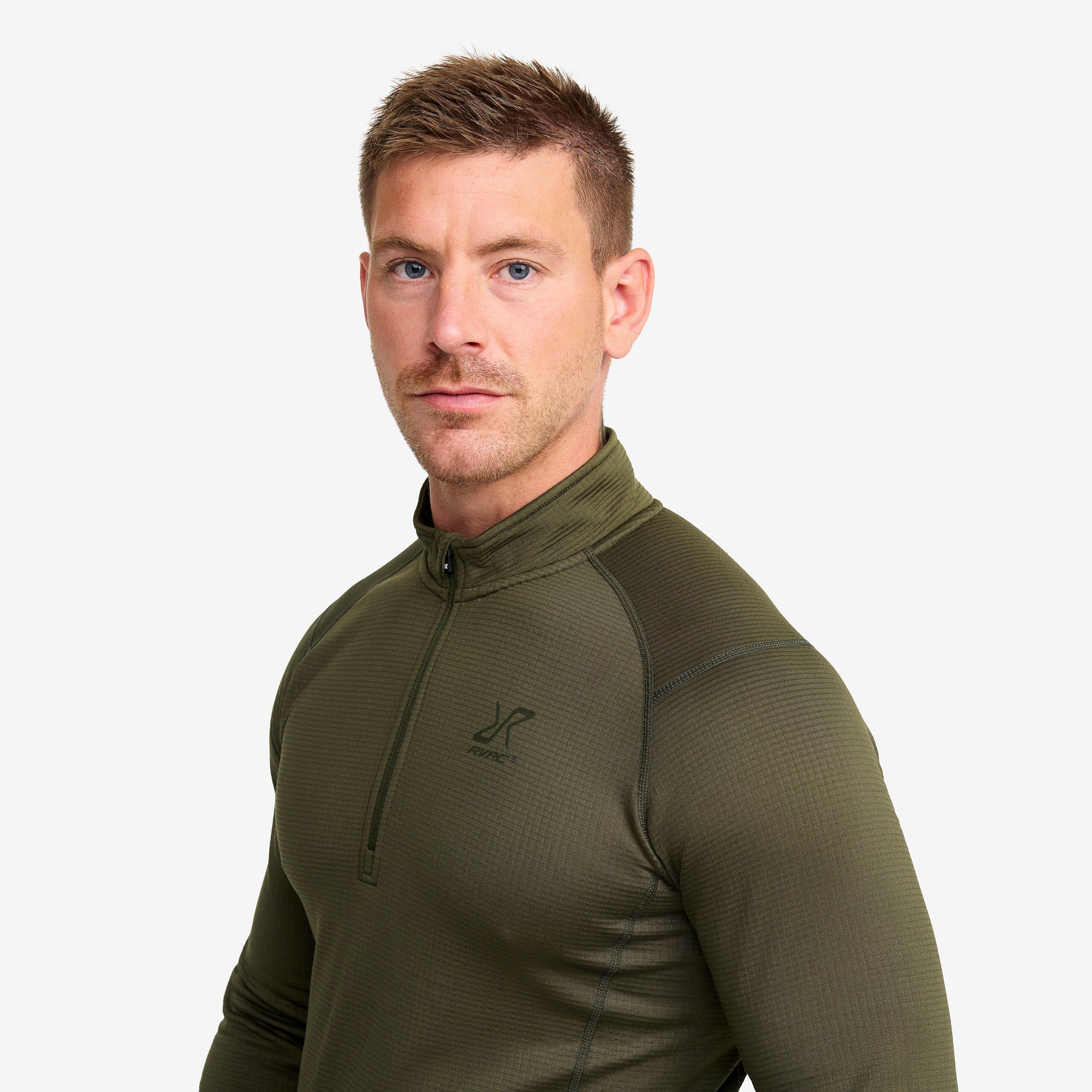Waffle 1/2 Zip Baselayer Top Homme Grape Leaf
