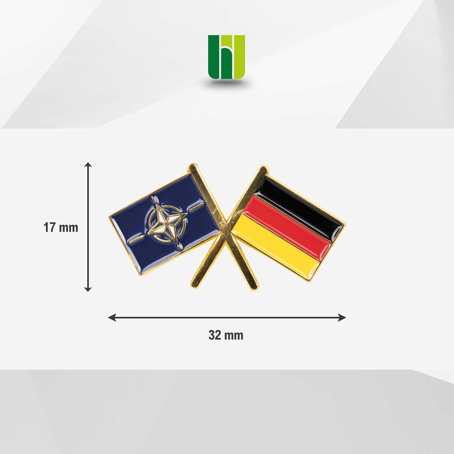 Mützenanstecker Flagge Nato / Deutschland