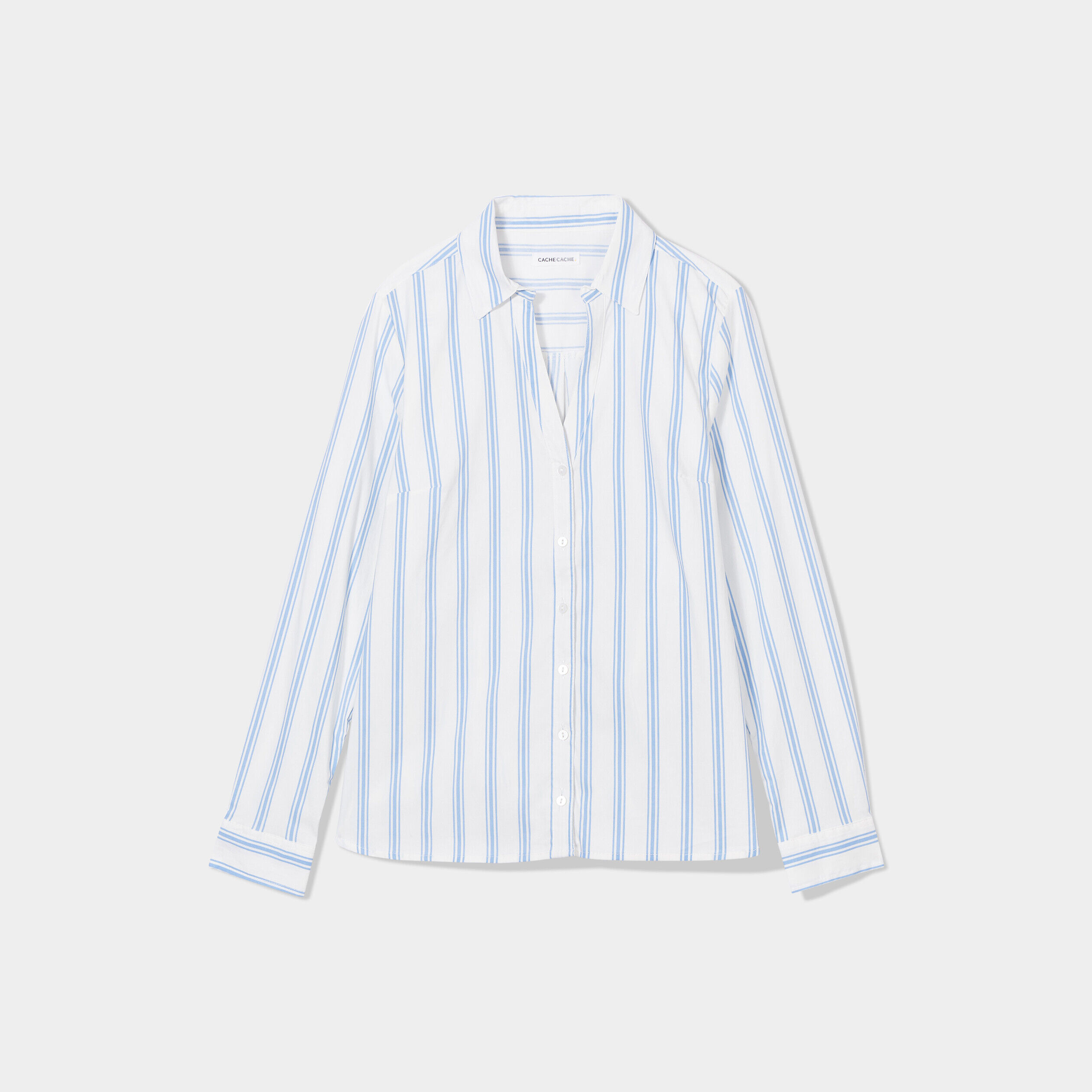 Chemise manches longues blanc femme | Cache Cache