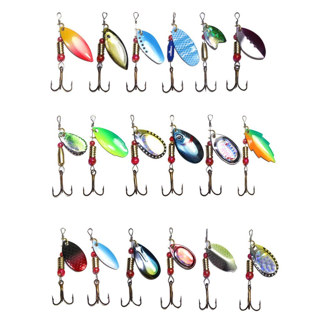Croch Kunstköder Blinkerköder, Blinker Set AngelKöder für Hecht, Zander, Barsch, Forelle