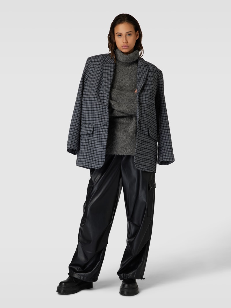 Oversized Strickpullover mit Woll-Anteil Modell 'NATHERINE' in anthrazit meliert
