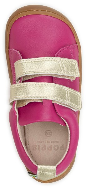 Poppis ~ Nono LowCut Klettschuh Leder ~ Pink