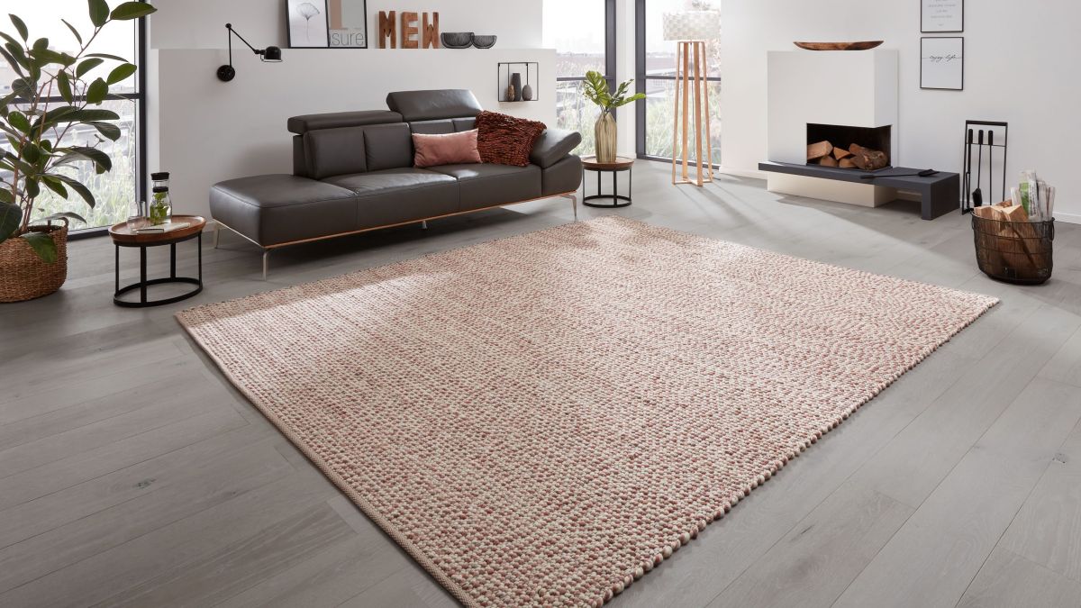Interliving Handwebteppich 8001 Rose 65 x 130 cm
