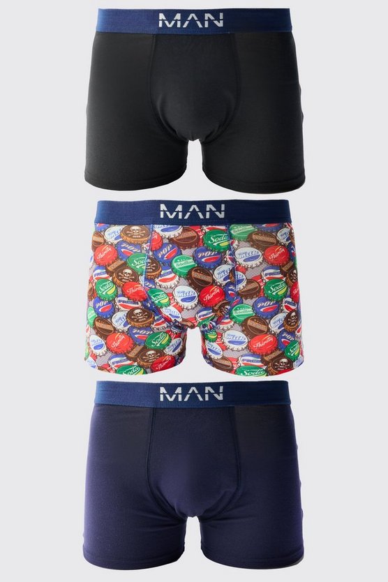 3er-Pack Boxershorts mit Print