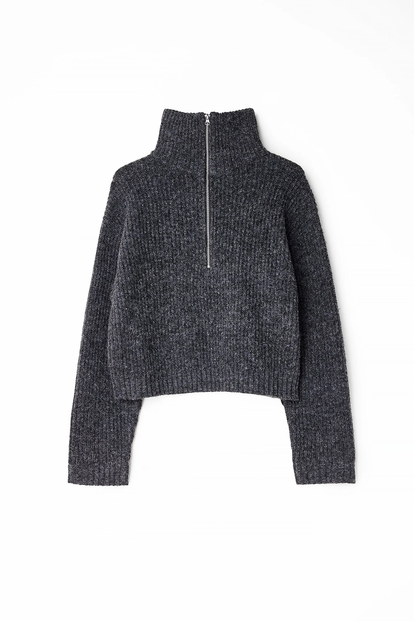 Strickpullover mit Reißverschluss