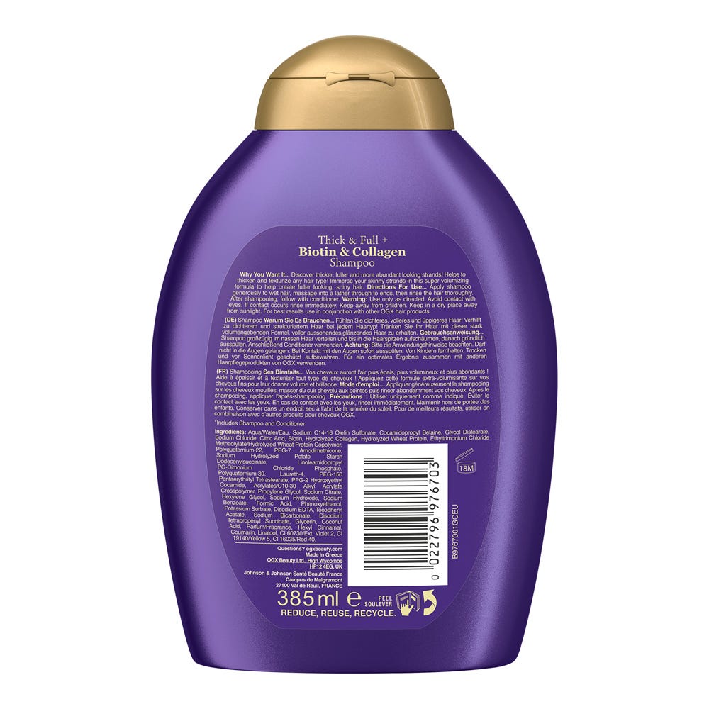 OGX Thick & Full Biotin & Collagen Shampoo 385 ml
