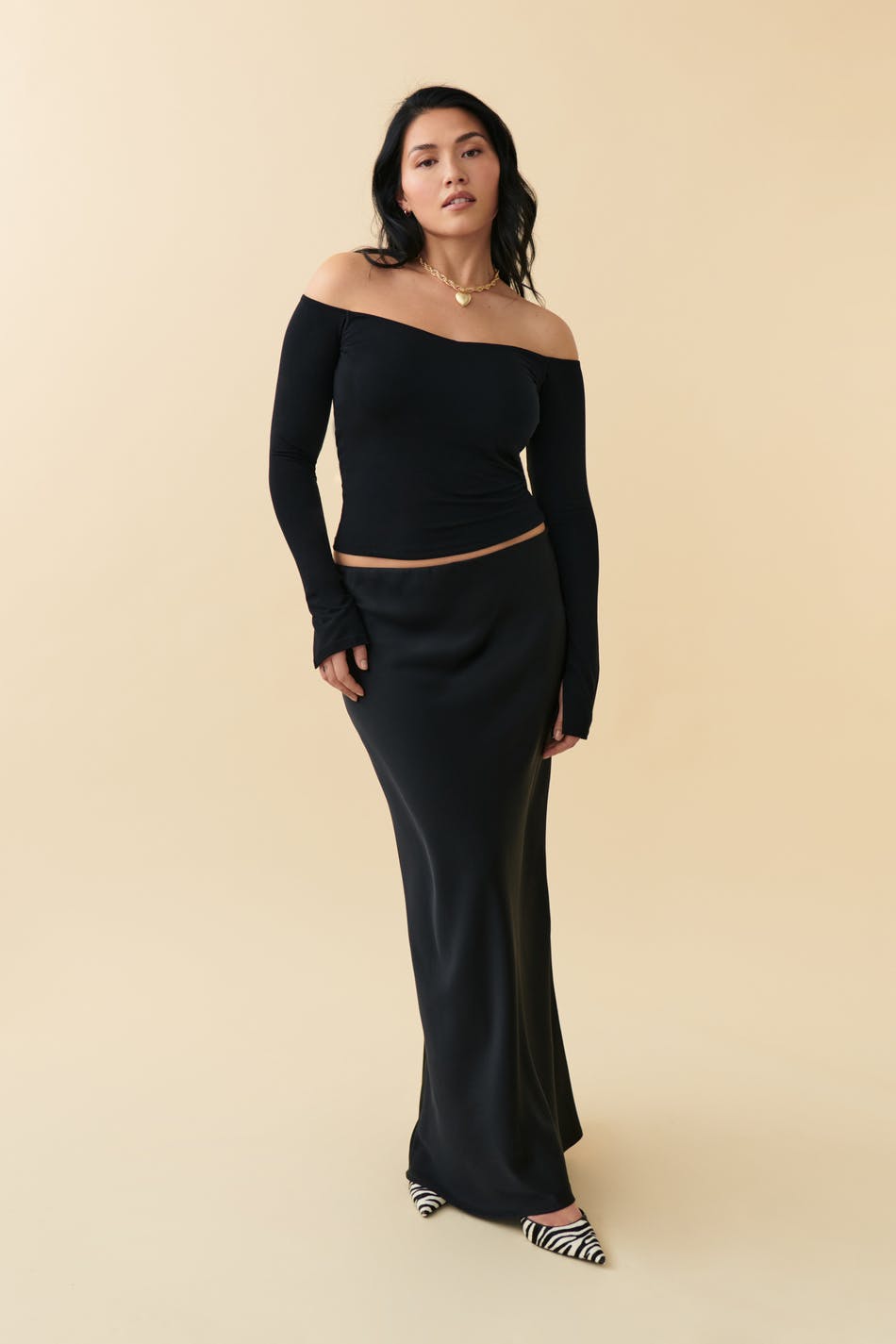 Soft touch off shoulder top