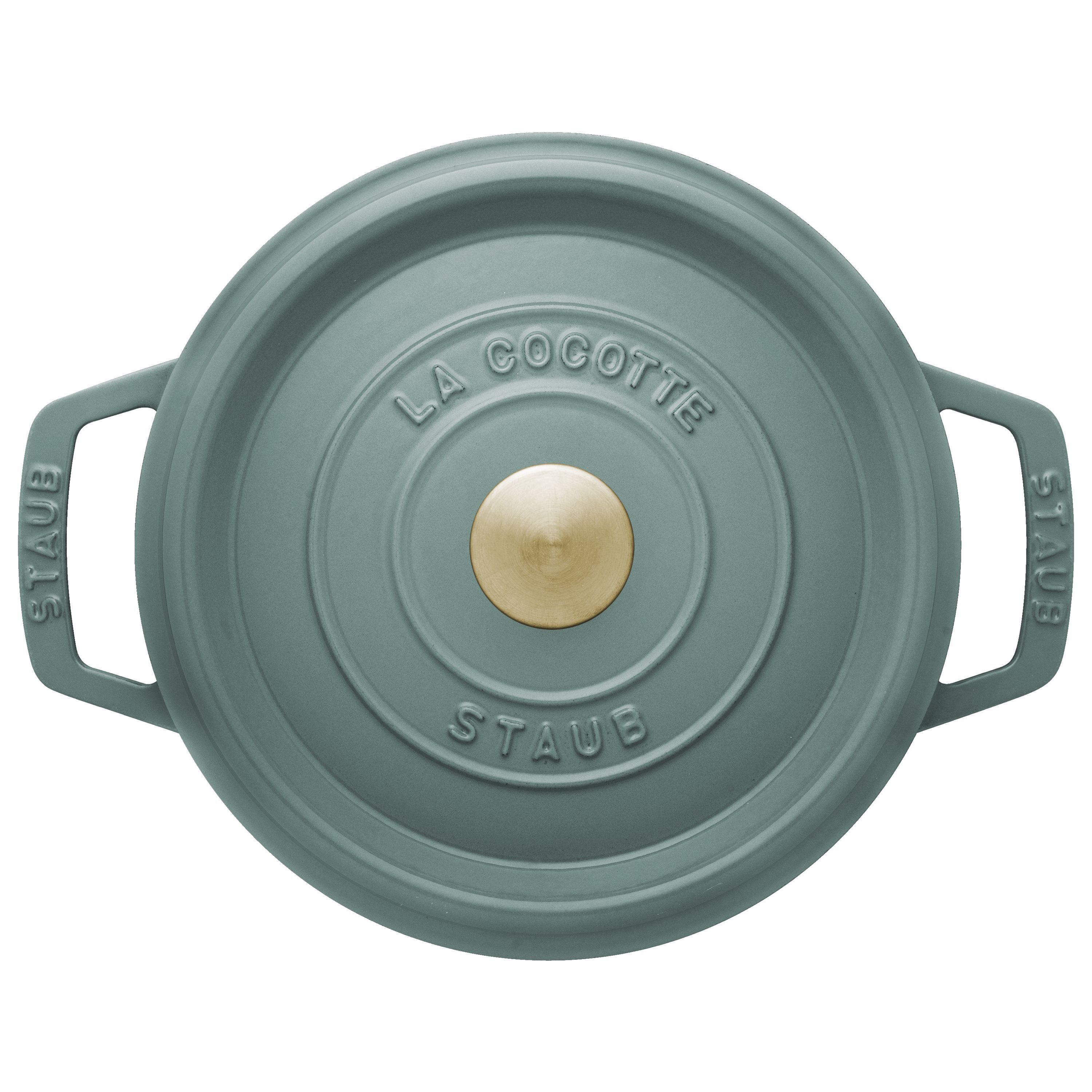 Cocotte 20 cm, rund, Eukalyptus, Gusseisen