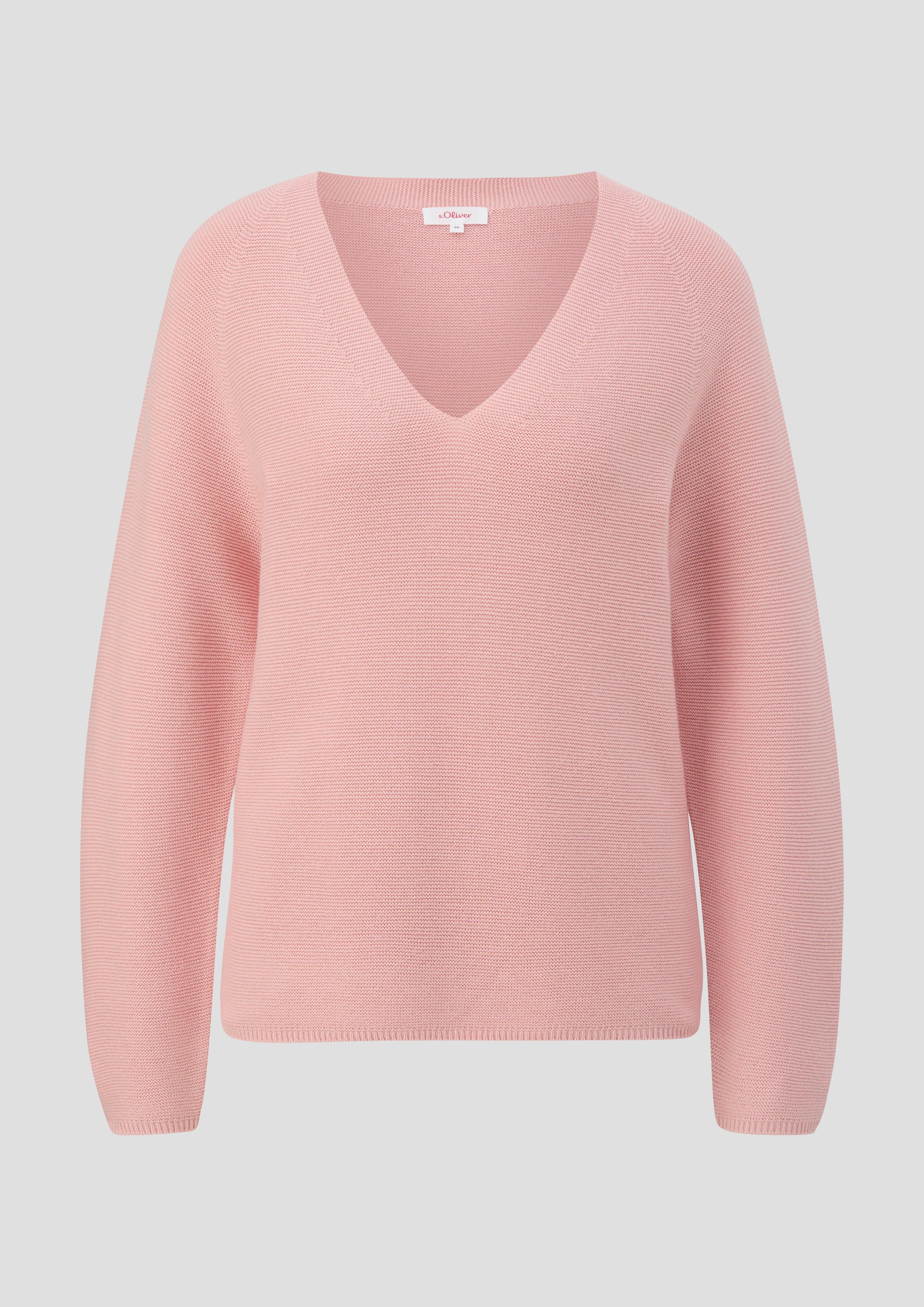 Strickpullover mit V-Ausschnitt  2144153-4258