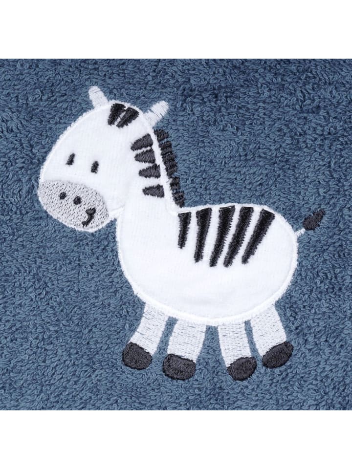 Wörner Riesen-Klettlätzchen 30 x 45 cm - Stickerei Zebra - in blau,motiv günstig kaufen onesize