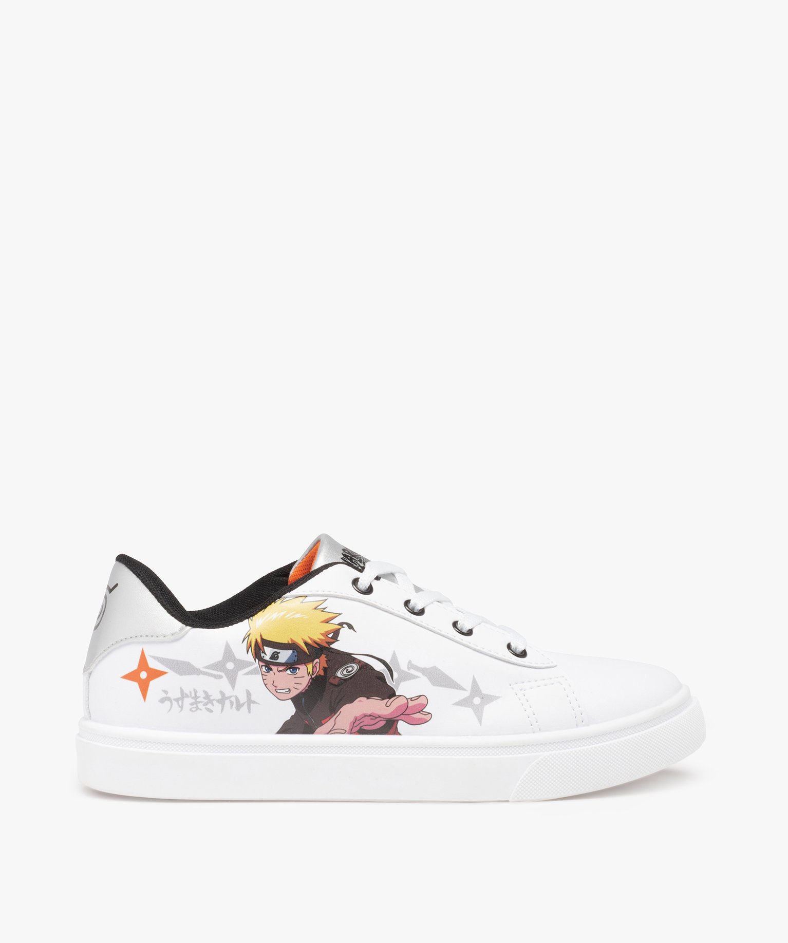 Baskets Garçon imprimées à lacets - Naruto blanc | GEMO