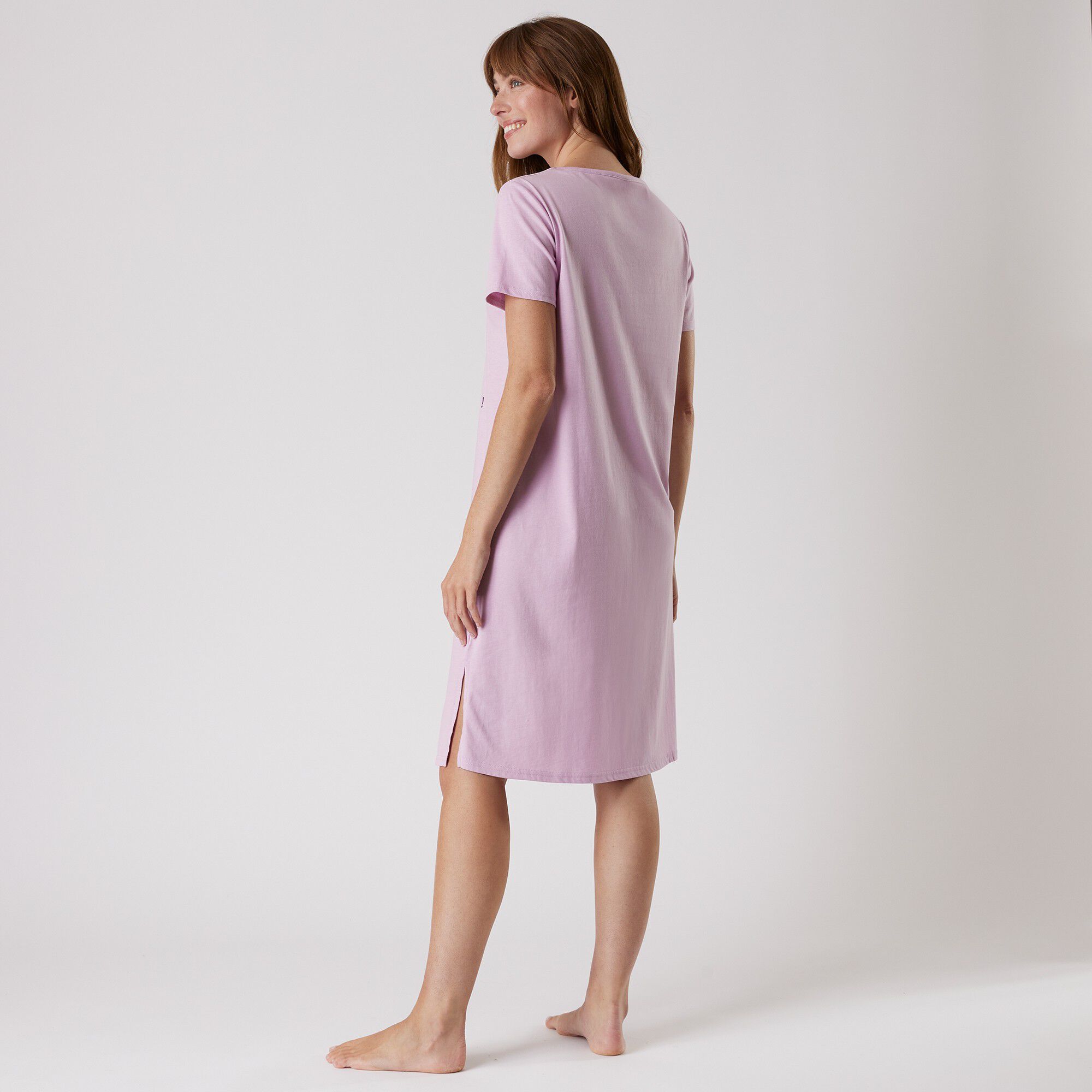 Chemise de nuit courte manches courtes – imprimé 