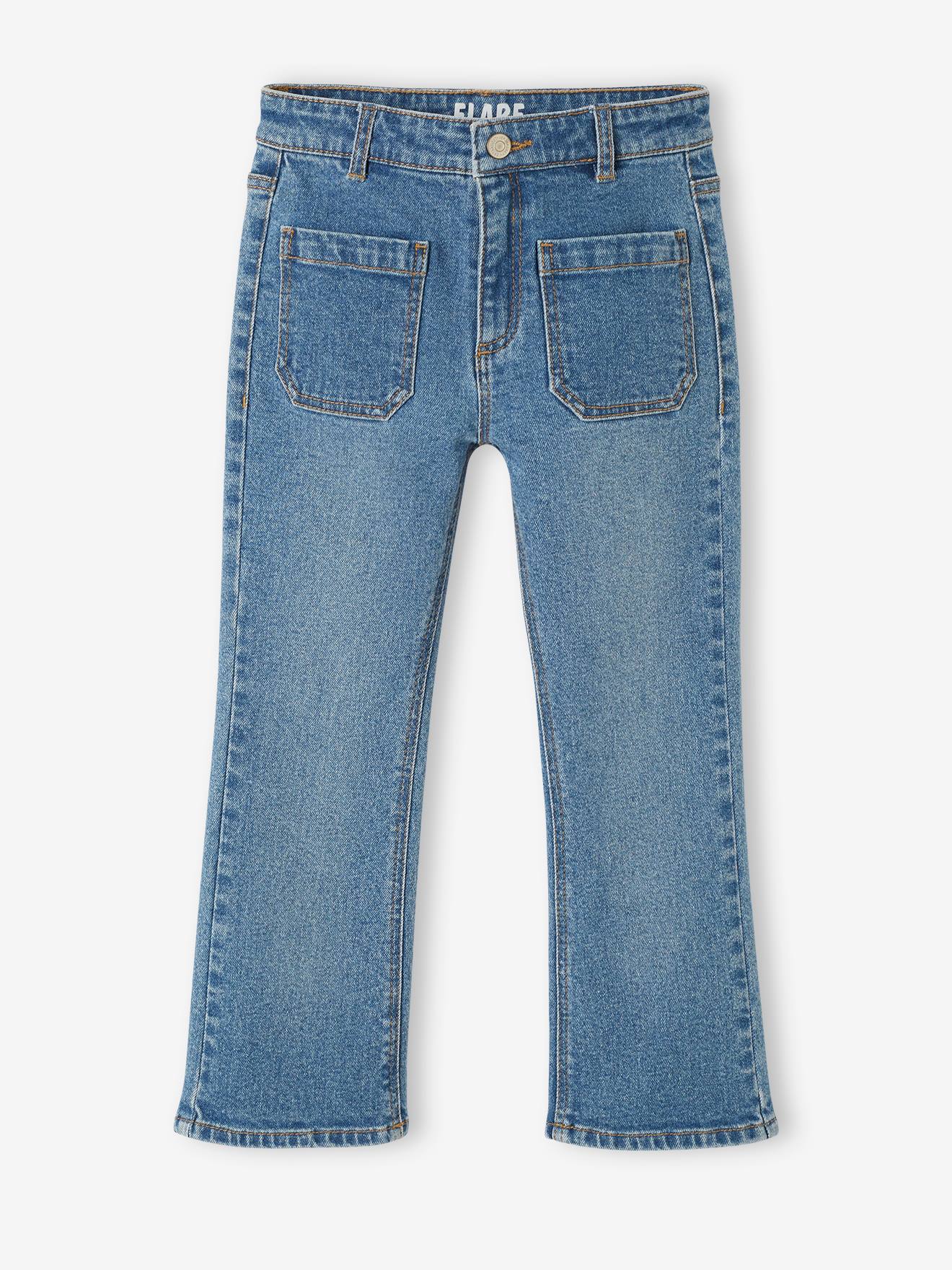 Jean flare 7/8ème fille bleu jean