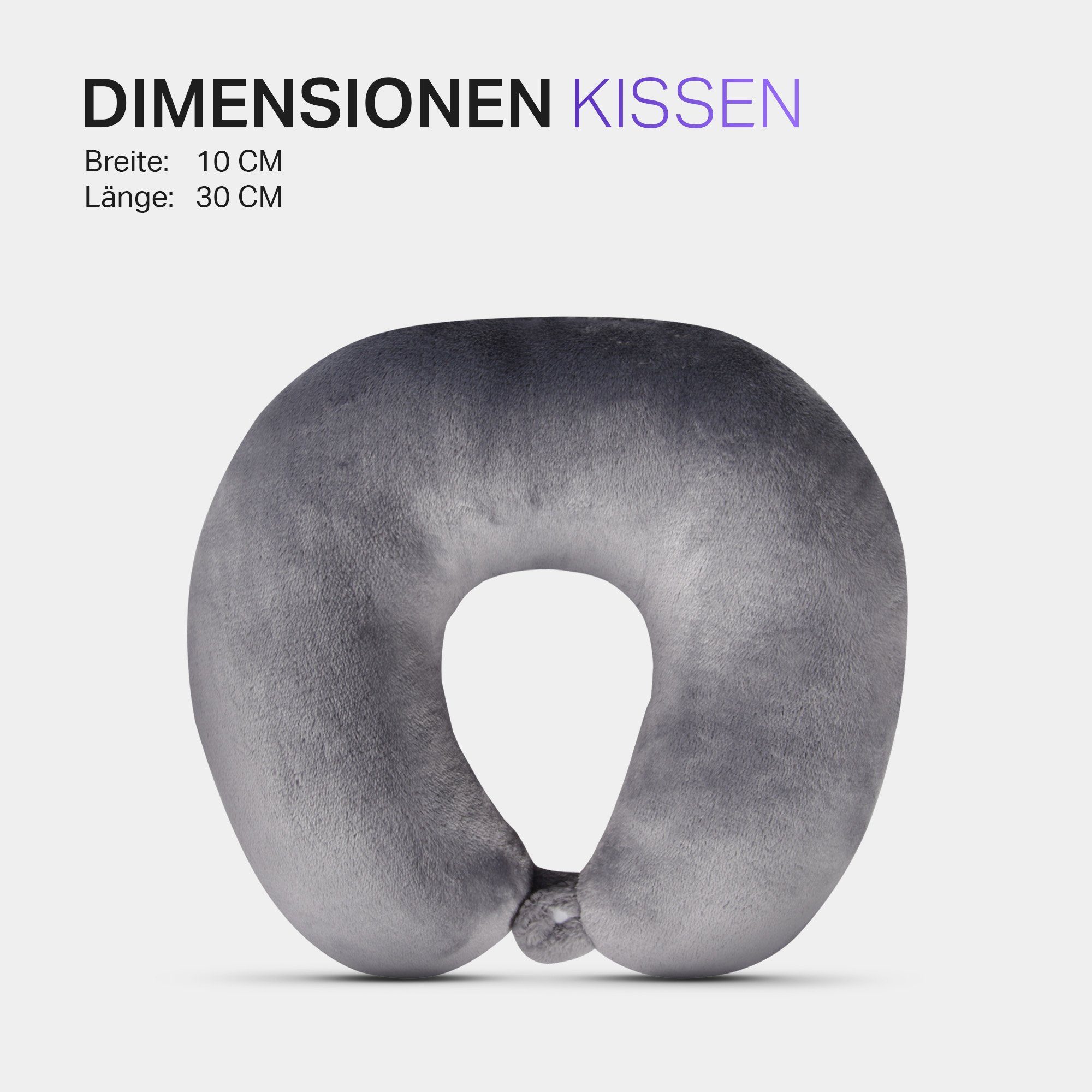Bestlivings Nackenhörnchen Reisekissen 05791, 1-tlg., Kuschelig weiche Nackenrolle für unterwegs - Nackenhörnchen Kissen