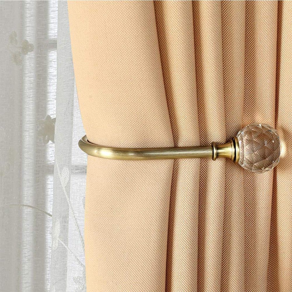 Dekoklammer für Raffhalter 2×Vorhang-Raffhalter, Wandhaken, Vorhang-Raffhalter, Vorhanghaken, Zimtky