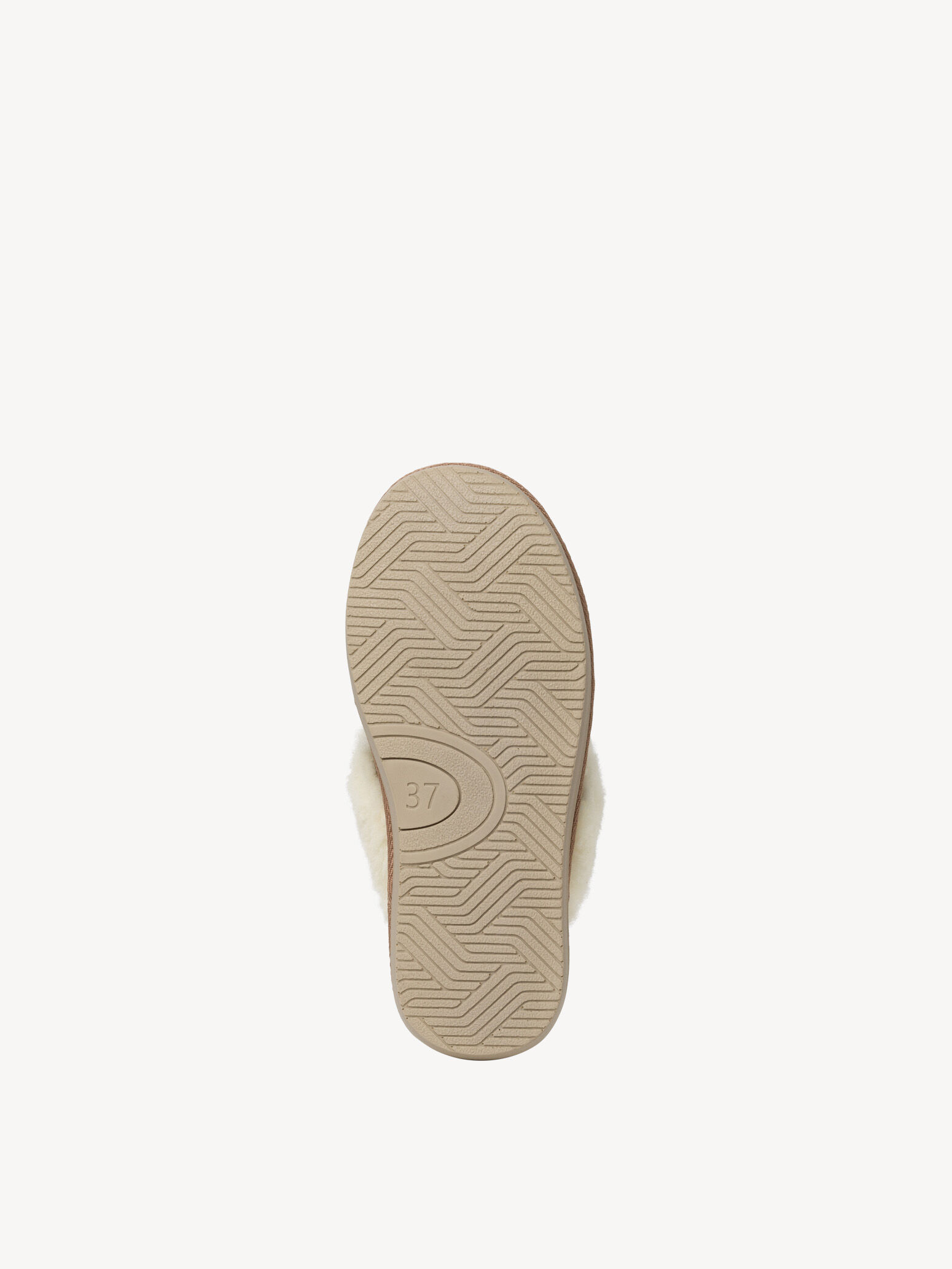 Pantoufle en cuir - beige