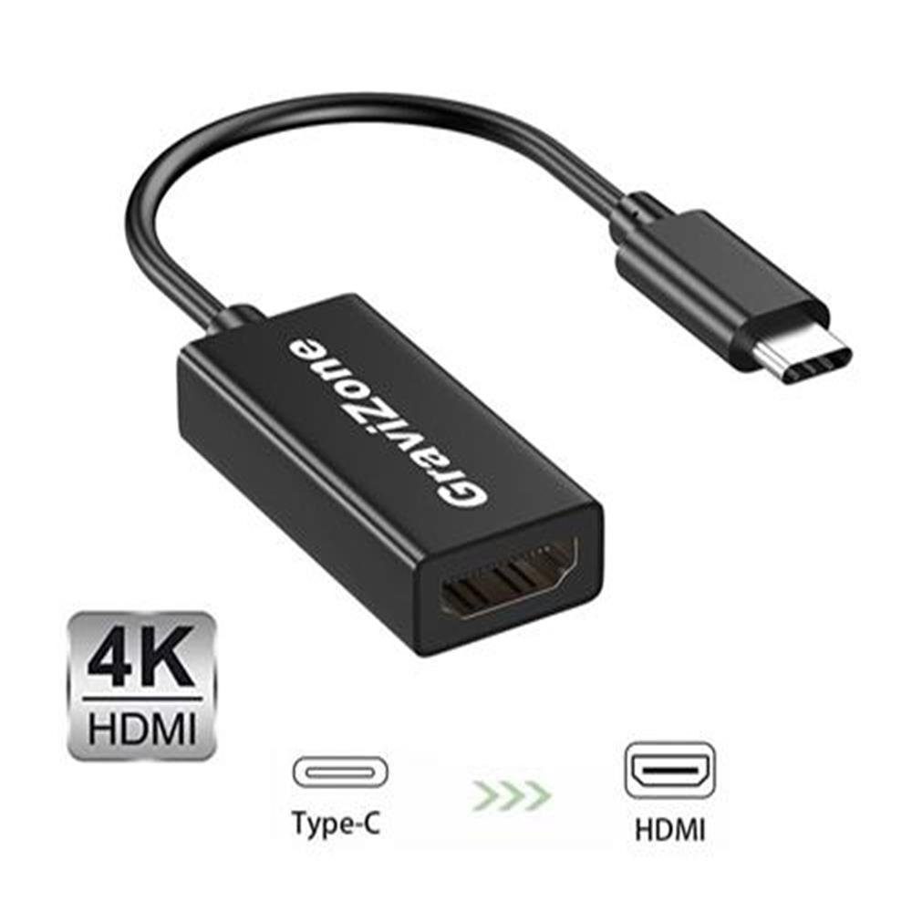 Gravizone Usbc zu Hdmi Adapter PC Laptop Notebook HDMI-Adapter Usb Typ C zu Hdmi
