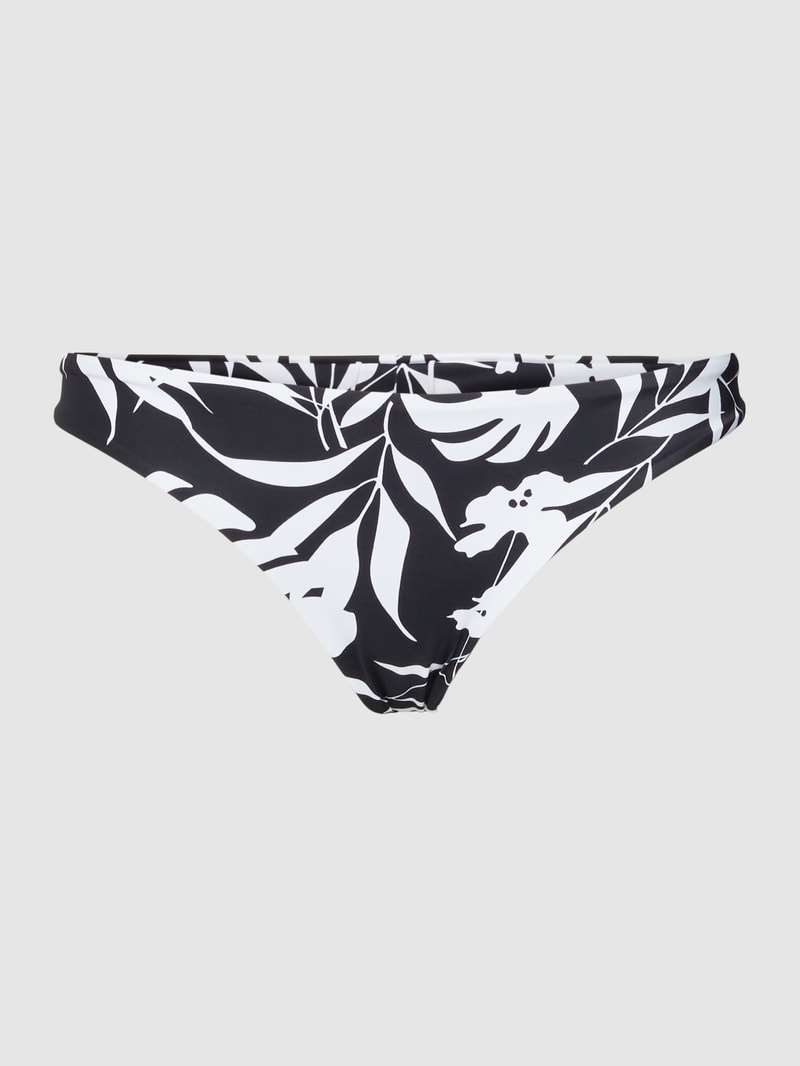 Bikini-Slip mit Allover-Print Modell 'LOVE THE BAJA' in schwarz