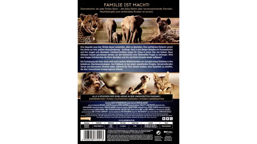 WILDE DYNASTIEN II - Die Clans der Tiere  [2 DVDs]