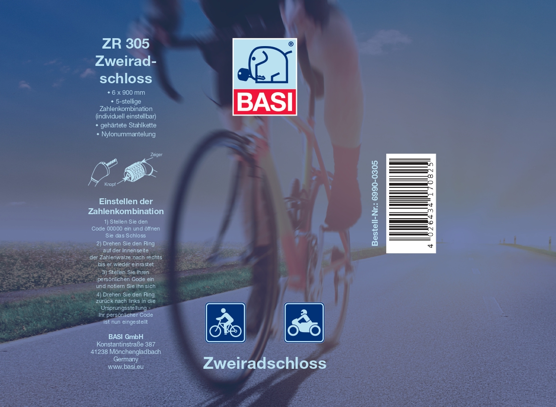 Basi Zweirad-Kettenschloss ZR 305