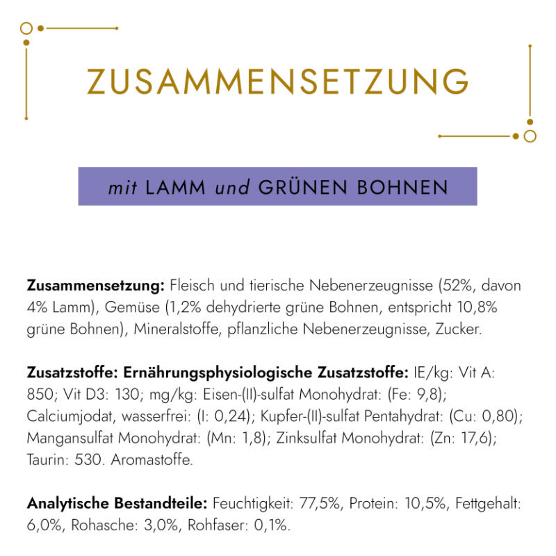 GOURMET Nassfutter GOURMET Gold Feine Pastete 12x85g Lamm & grüne Bohnen