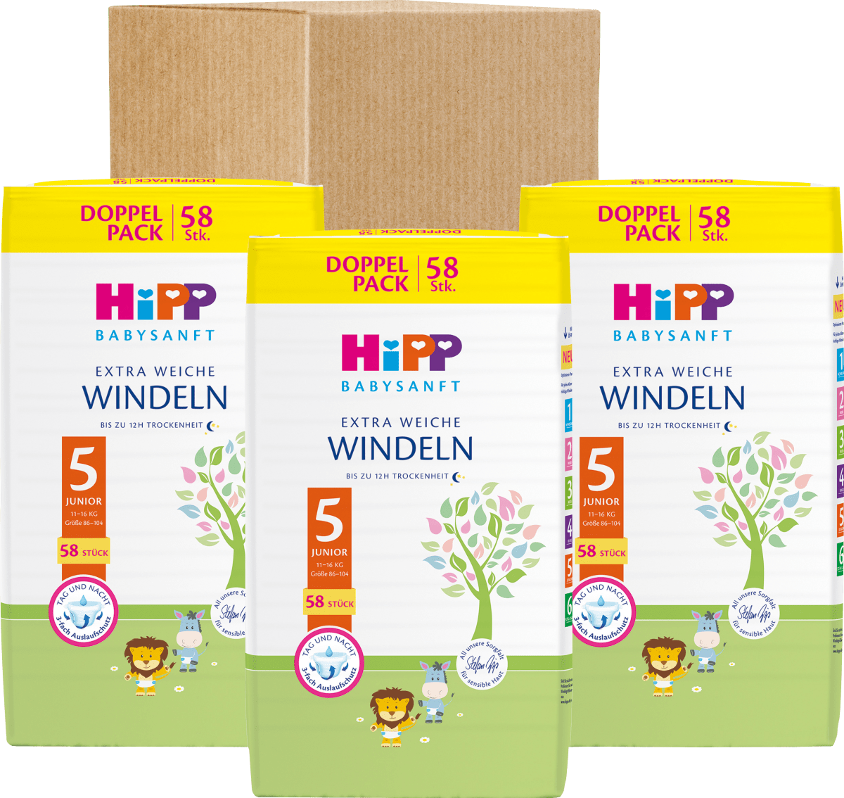 Windeln Gr. 5 Junior, 11-16 kg, Monatspack, 174 St