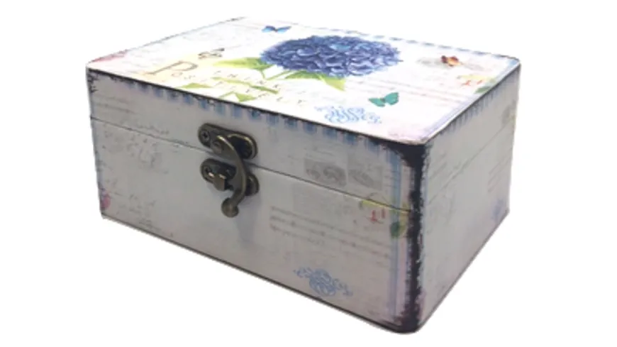Holzbox Hortensilie 16 x 11 x 7cm