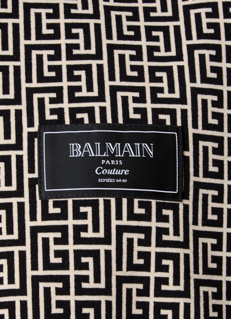Balmainin normaalin mallinen poolopaita, jossa logopainatus ja puolivetoketju
