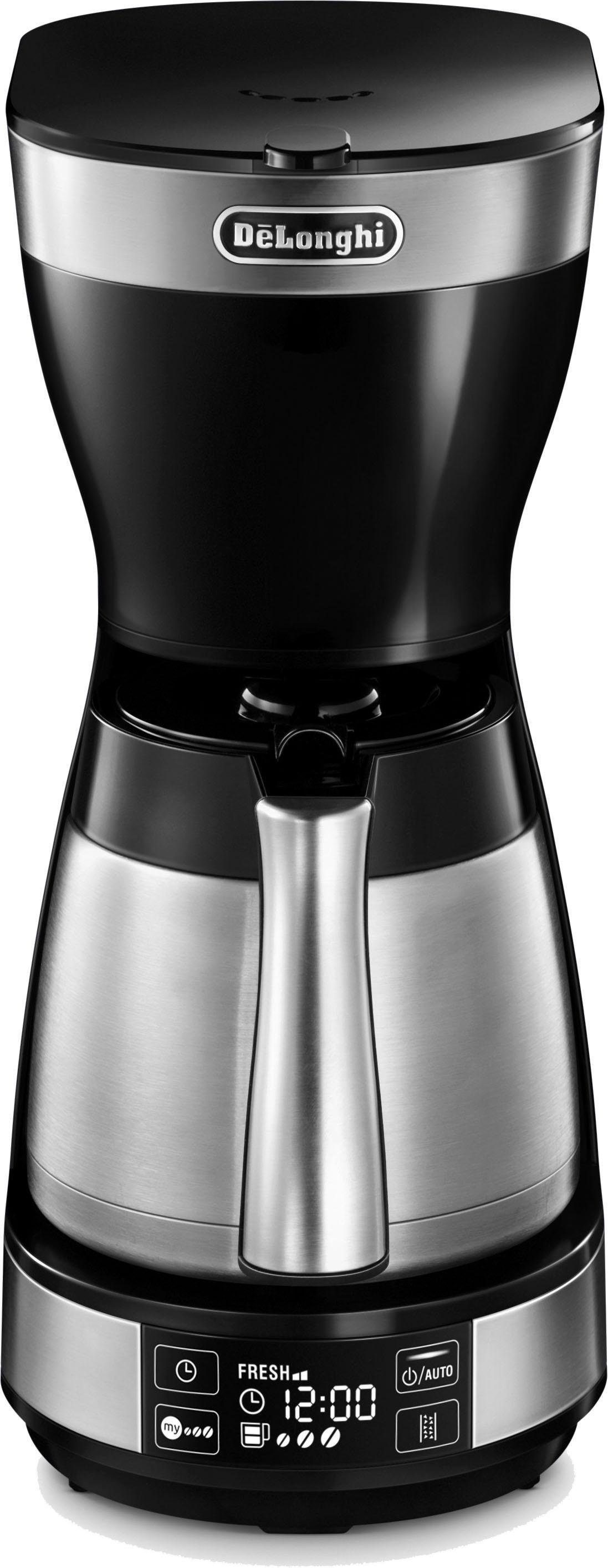 De'Longhi Filterkaffeemaschine ICM 16731, 1,25l Kaffeekanne, Papierfilter