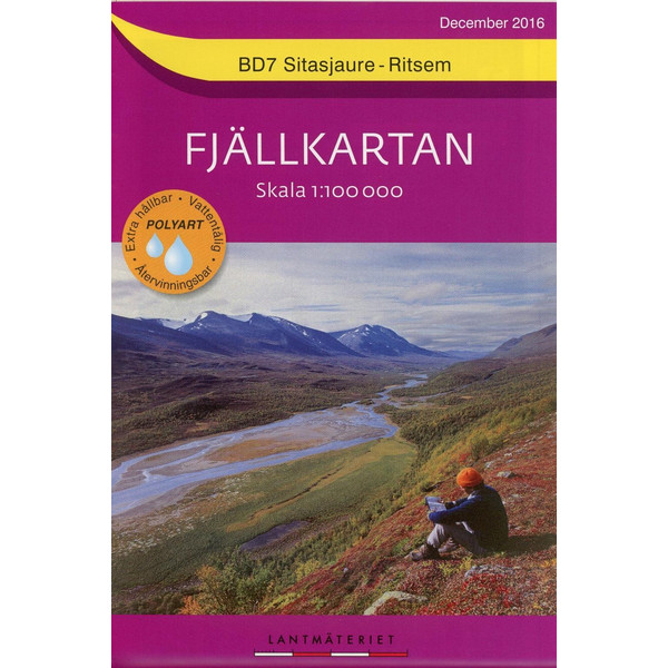 Fjällkartan 1 : 100 000 BD7 Sitasjaure - Ritsem Bergwanderkarte - Wanderkarte