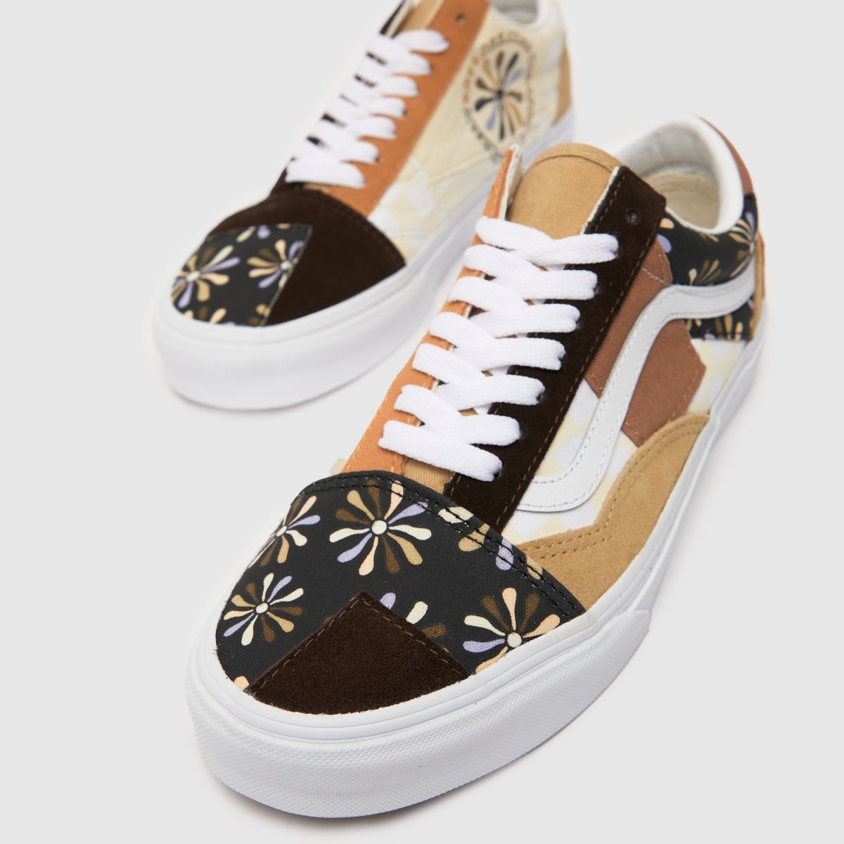 Vans – Old Skool – Multifärgade sneakers i lappmönster
