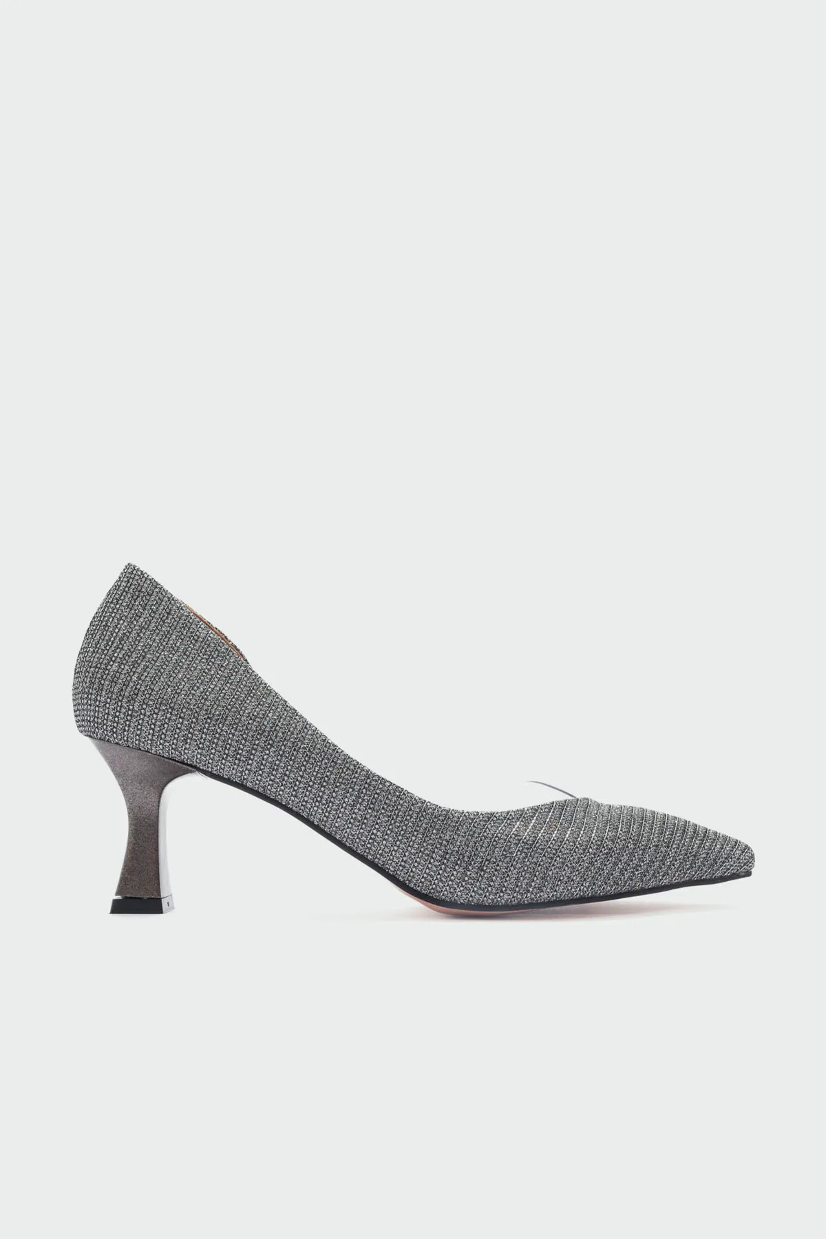 LuviShoes  353 platinsilberne Damenschuhe mit Absatz