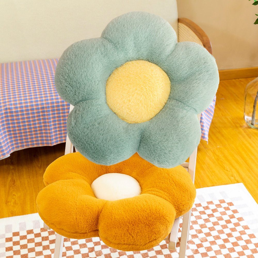 Einemgeld Bodenkissen Blumenboden Kissen Tatami Blumenförmiges Plüsch-Dekor der bequemen