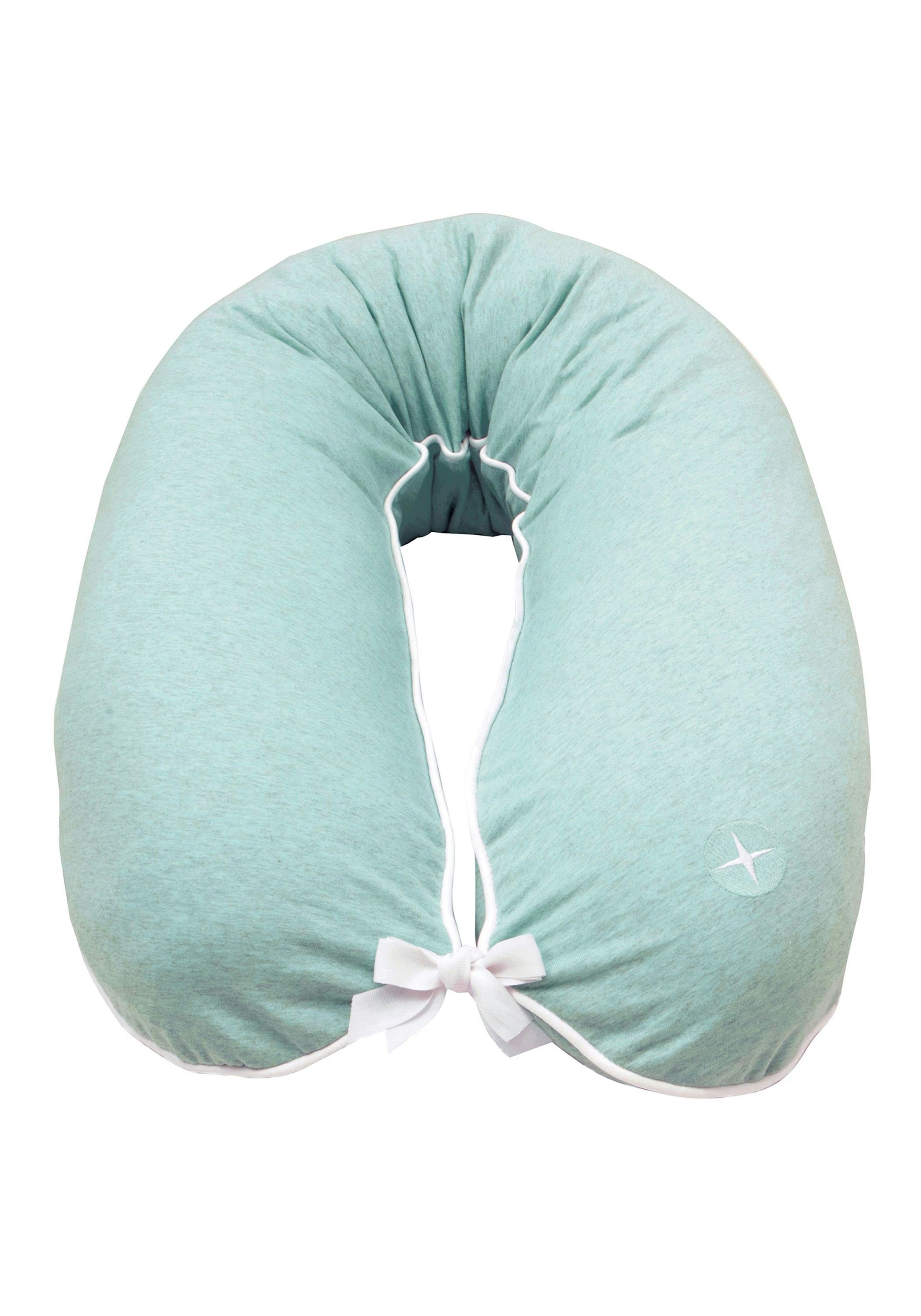 Nordic Coast Company Stillkissen, Stillkissenbezug Modernes Design Mint Grün [180 cm] Seitenschläferkissen Bezug Theraline Kompatibel Auch für Babynestchen Geeignet
