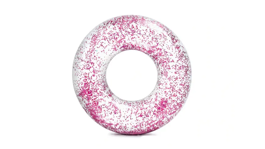 Intex - Schwimmreifen Glitter Transparent, 119 cm