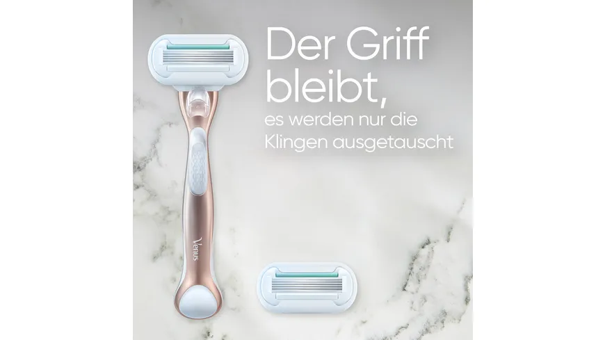 Gillette Venus Klingen + Rasierer Deluxe Smooth Sensitive Rosegold
