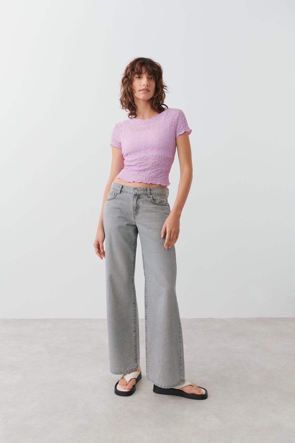 Cropped lace top