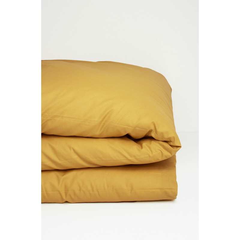 Housse de couette unie en Coton Bio pour lit 1 personne