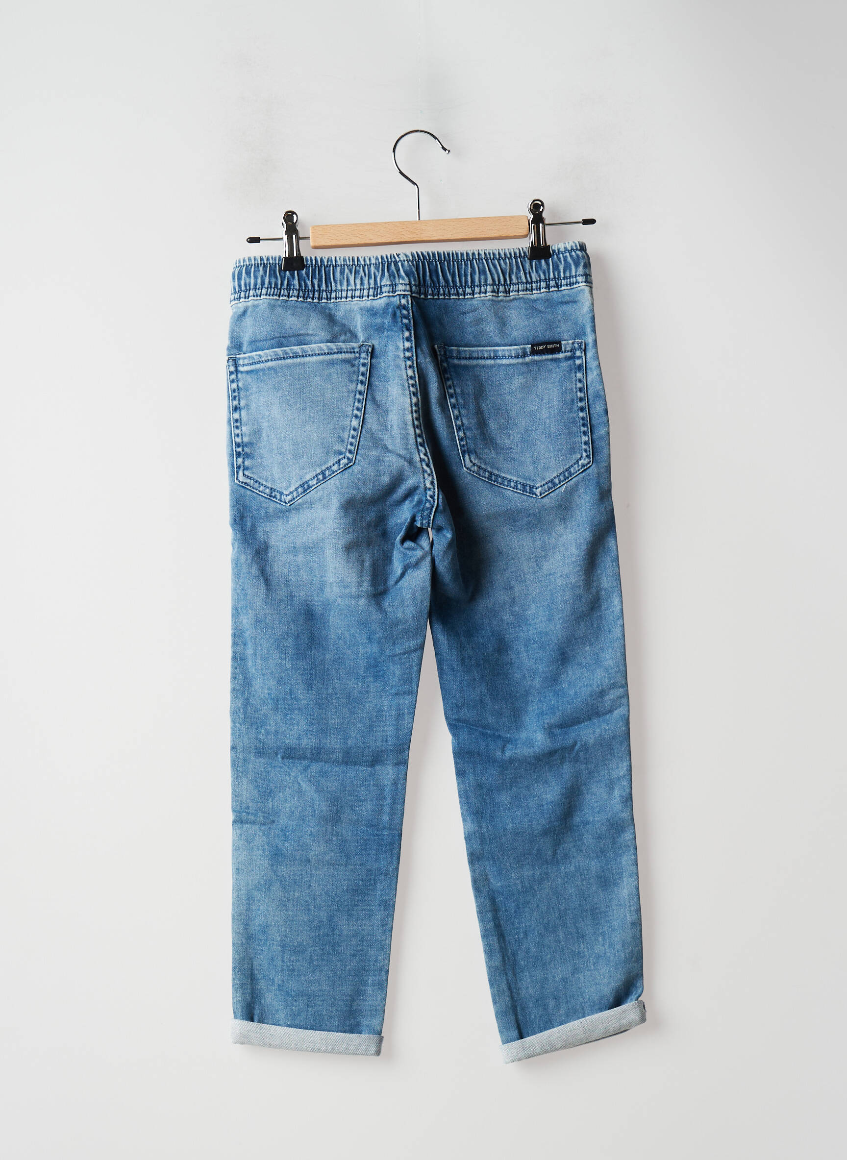 Teddy Smith Jean Mom Fille couleur bleu