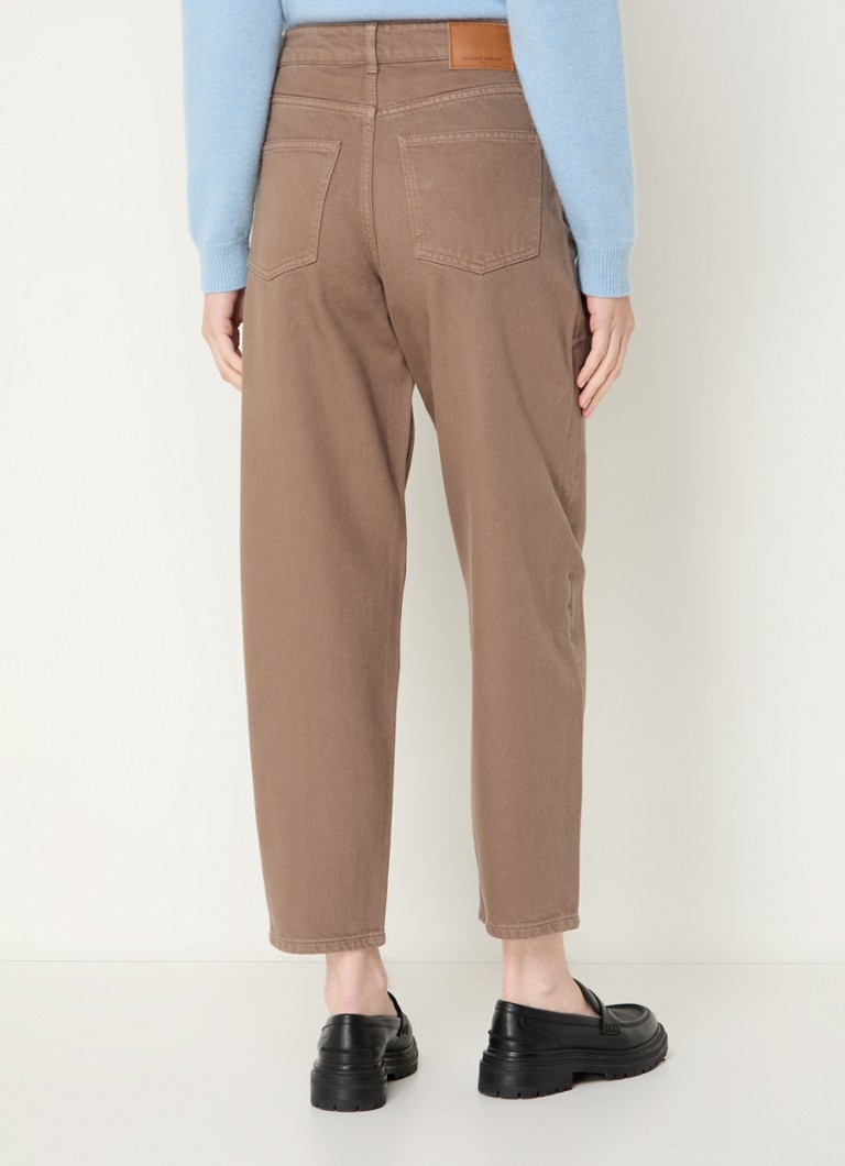 Pantaloni scurți din denim conici cu talie înaltă Claudie Pierlot Luc, spălați