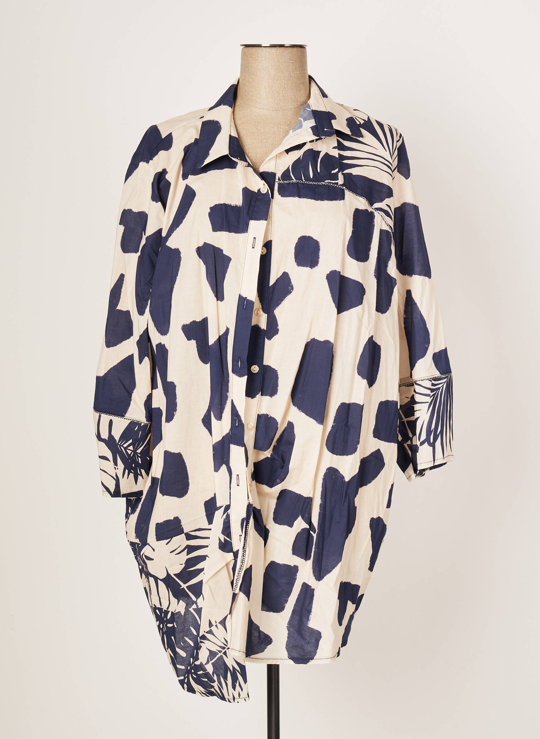 Franck Anna Tuniquemanchelongue Femme couleur bleu