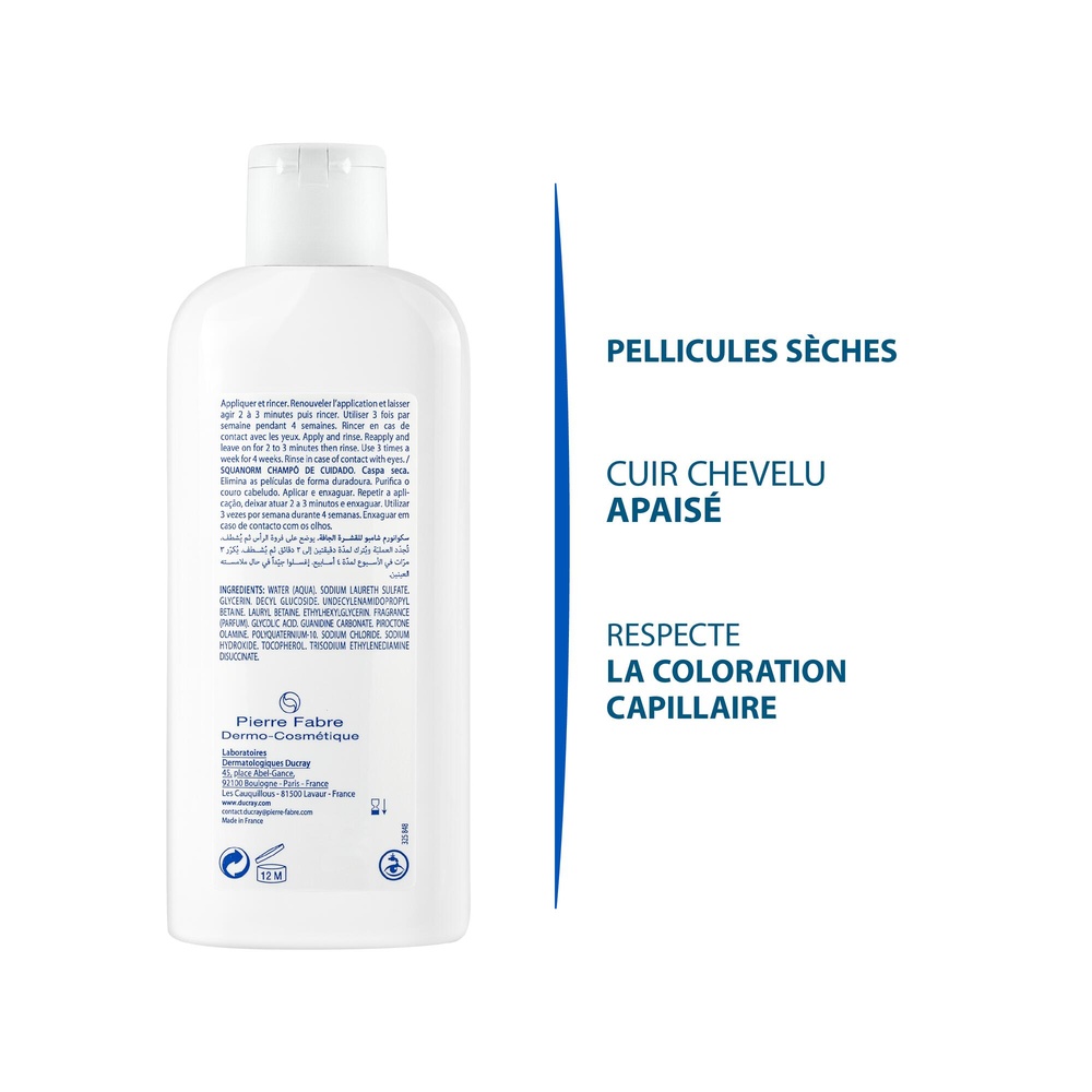 Ducray SQUANORM Shampooing PS 200ml Shampooing