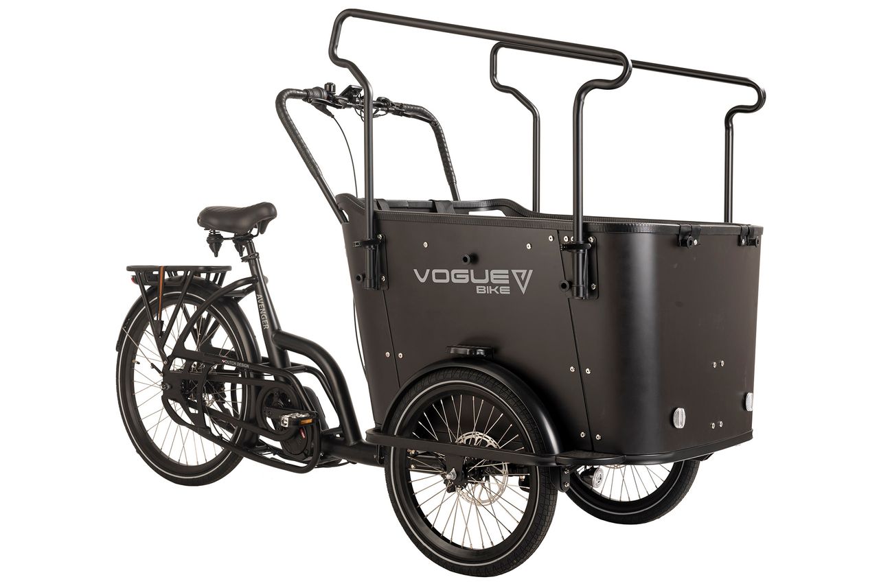 VOGUE Cargo E-Bike Avenger schwarz 250W 36V/15 Ah Li-Ion-Akku 8 Gänge