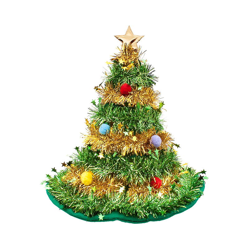 Home Juletrehatt m/kuler, glitter, stjerne