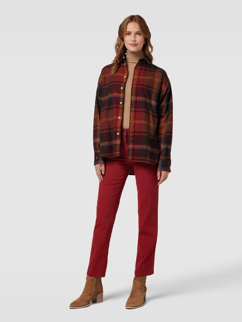 Straight Fit Jeans im 5-Pocket-Design Modell 'CORA' in rot