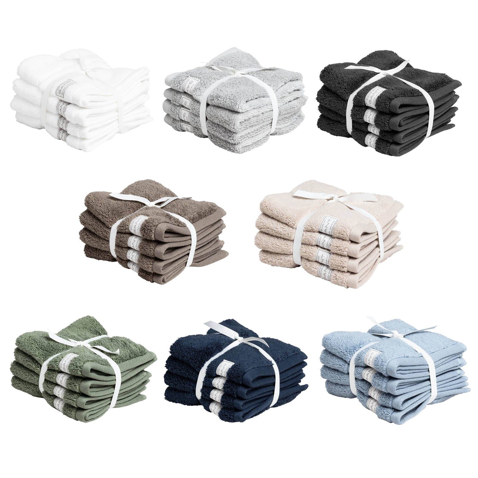 Gant Gästehandtücher Seiftuch, Organic Premium Towel, 4er Pack -, (4-St)